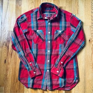 Polo Ralph Lauren Men’s S Multicolor Plaid Soft Knit Flannel Long Sleeve Shirt